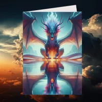 Magical Dragon Reflection Birthday  Card