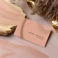 Rose Gold and Gold Agate Business Card