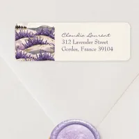 Elegant French Lavender Fields Return Address Label