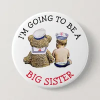 I'm going to be a Big Sister Announcement Button