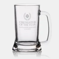 Elegant Firefighter of the Year Red Marble Stein