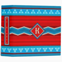 Southwest River Canyon Red Turquoise Personalized 3 Ring Binder