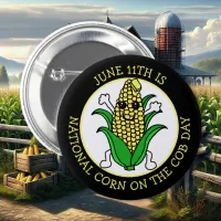 June 11th is National Corn on the Cob Day Button