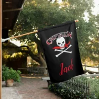 Personalized Jolly Roger (Cutlass)  House Flag