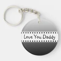 Perosnalied Love You Daddy Photo Keychain