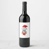 Christmas Let's Get Lit Classic Wine Label