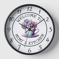 Personalized Welcome to Mimi's Kitchen  Clock