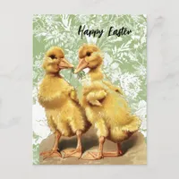 Vintage Ducklings Easter  Postcard