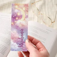 Crescent Moon Pink Clouds Stars Bookmarks