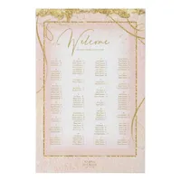 Fine Lines Gold  Seating Chart Blush ID867 Faux Canvas Print