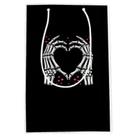 Skeleton Hand Heart Valentines Day Funny Couple Medium Gift Bag