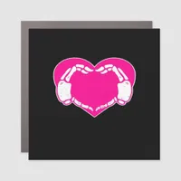 Skeleton Heart Hands Gothic Classic Look Car Magnet