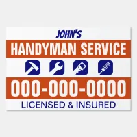 24" x 36" Modern Handyman Service Yard Sign