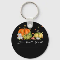 It’s Fall Y’all Halloween Pumpkin Autumn Leaves Th Keychain