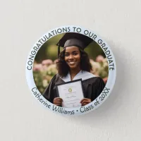 Graduate Congratulations Photo Graduation Keepsake Button