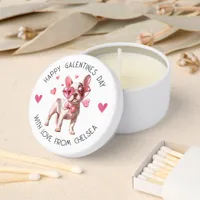 Cute Heart Glasses Frenchie Happy Galentines Gift Mini Candle Favors