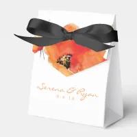 Summer Golden Poppy Wedding Favor Boxes