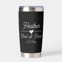 Cute Personalized Maid of Honor Insulated Tumbler