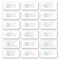 Whimsical Pastel Guests Individual Names Addresses Sticker