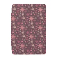 Dark Pink Snowflakes iPad Smart Cover Accessory