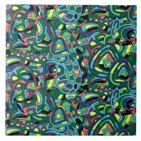 Colorful Mosaic Abstract Pattern Tile