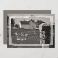 Couples Country Farm Wedding Shower Invitation