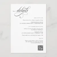 Elegant Fancy Wedding Details Enclosure Card