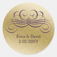 purple envelope seal