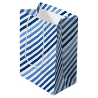 Gift Bag - Diagonal Blue Lines