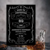 Any Age Whiskey Label 60 Adult Birthday Party Invitation