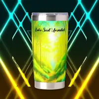 Boho Soul Unveiled Green and Yellow monogram | Insulated Tumbler