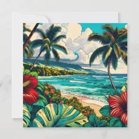 Pretty Hawaiian Island themed | Aloha Note Card