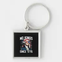 No Kings In America Patriotic Vintage Graphic Look Keychain