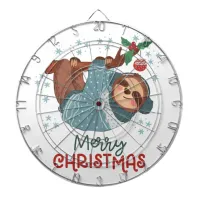 Lazy Sloth Christmas  Dart Board