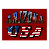 Arizona Picture and USA Flag Text Cards