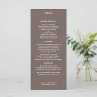 Modern Tree Bark Wedding Menu