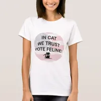 Vote Cat with American Flag T-Shirt