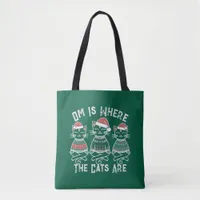 Om Is Where the Cats Are Holiday Tote Bag