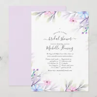 Pastel Watercolor Floral Virtual Shower Invitation