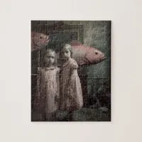 Scary Pink Fish Twins Horror Jigsaw Puzzle