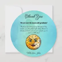 Over the Moon Baby Shower Celebration Thank You Card