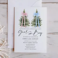 Girl or Boy Winter Gender Reveal Invitation