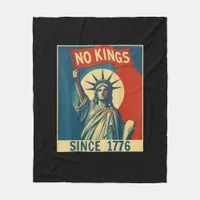 No Kings In America Since 1776 Vintage Cool Style Fleece Blanket