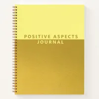 Positive Aspects Trendy Gold Gratitude Journal