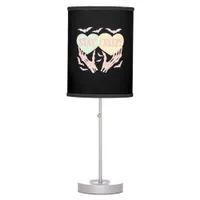 Creepy – Skeleton Hand Holding Hearts Sweet And Sp Table Lamp
