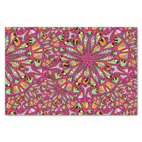 Kaleidoscopic Vivid Psychedelic Abstract Pattern Tissue Paper