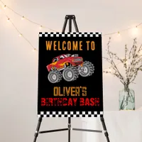 Monster Truck Birthday Party Welcome Sign