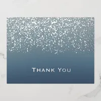 Silver Foil Wedding Thank You  Foil Holiday Postcard