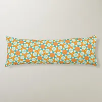 Aqua Pink Orange Modern Geometry Body Pillow