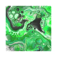 Green Digital Fluid Marble Art 